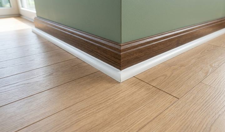 Plancher flottant et moulures